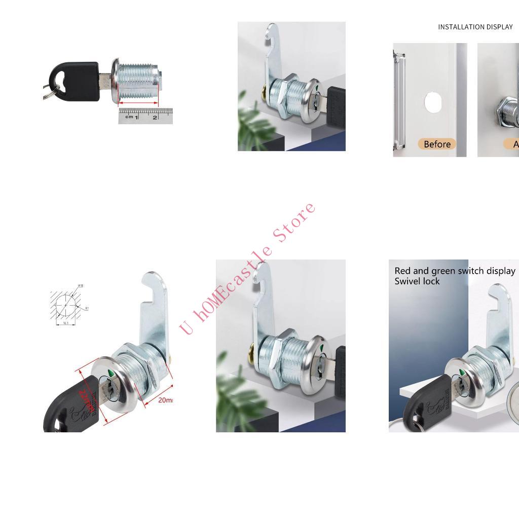 Cabinet Lock Key - 63HF 2 juegos cerradura levas para
