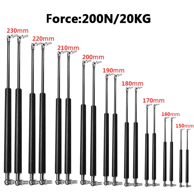 Furniture Hardware In China - 2 uds 150-230mm 200N/20KG puntales de