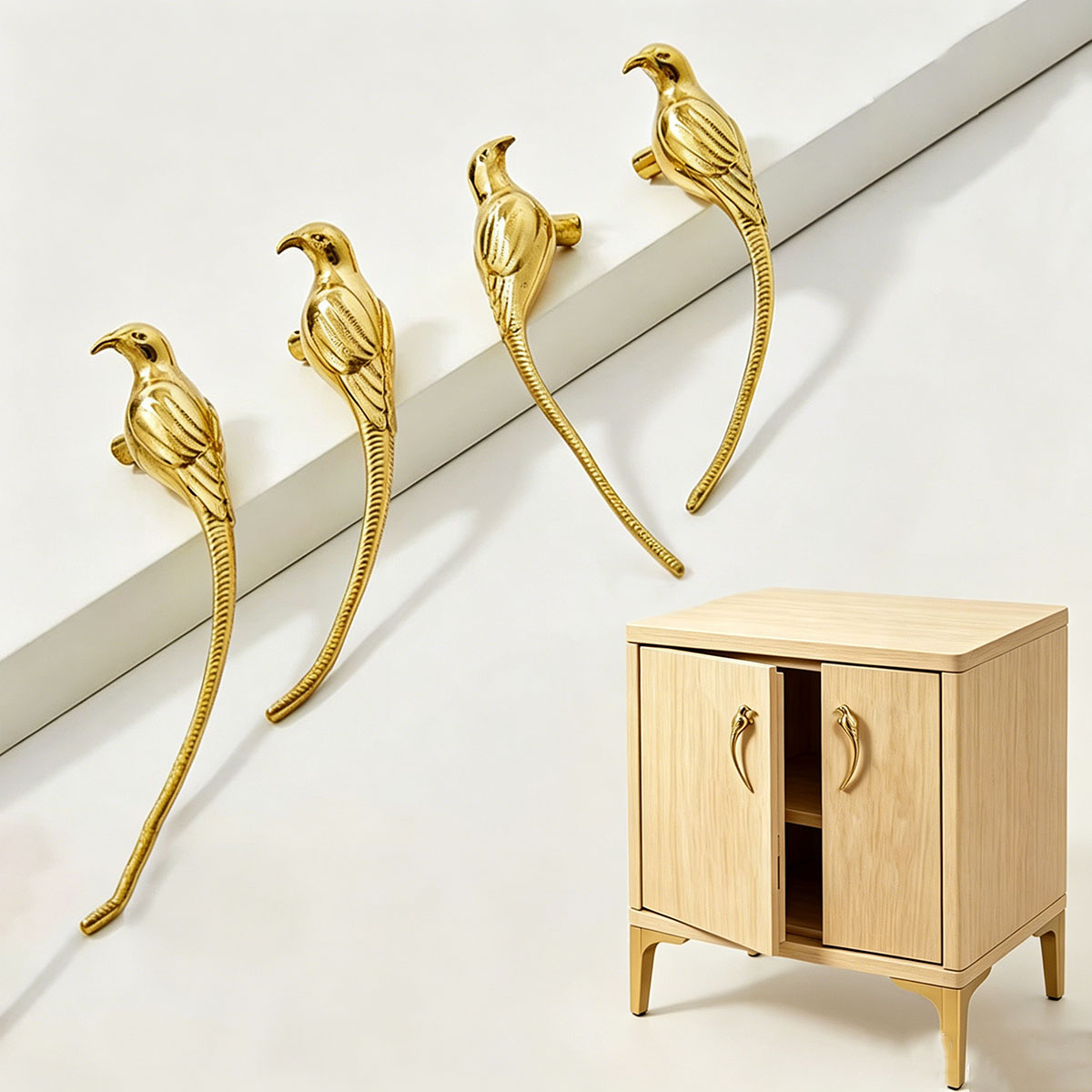 Unique Furniture Hardware - Tiradores de Cajones Golden Bird -