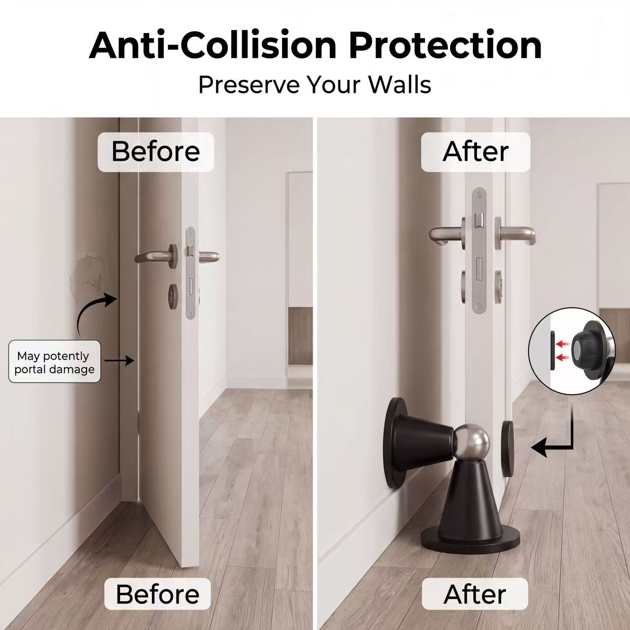 Magnetic Catch Door - Tope de puerta magnético sin perforaciones