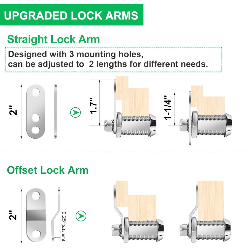 Paquete de 5 cerraduras para g - Cabinet Lock Key reseña y precio