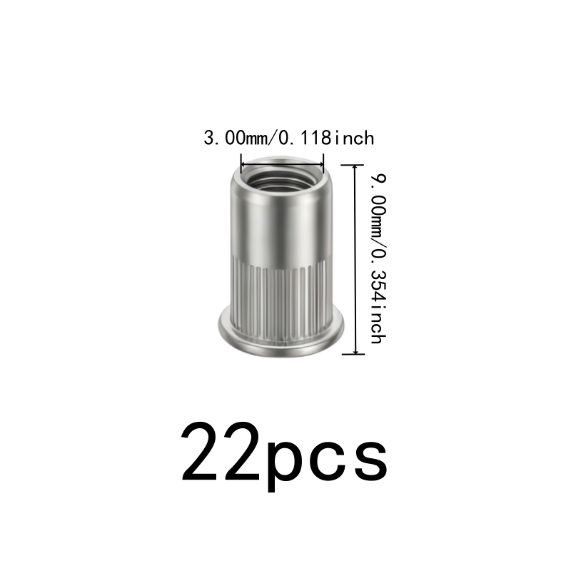 22 tuercas roscadas M3 resiste - Furniture Hardware Threaded Inserts reseña y precio