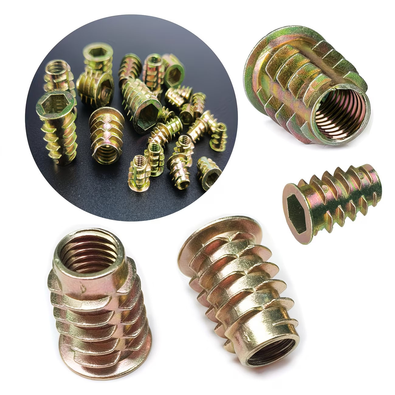 Kit de tuercas de inserción ro - Furniture Hardware Threaded Inserts reseña y precio