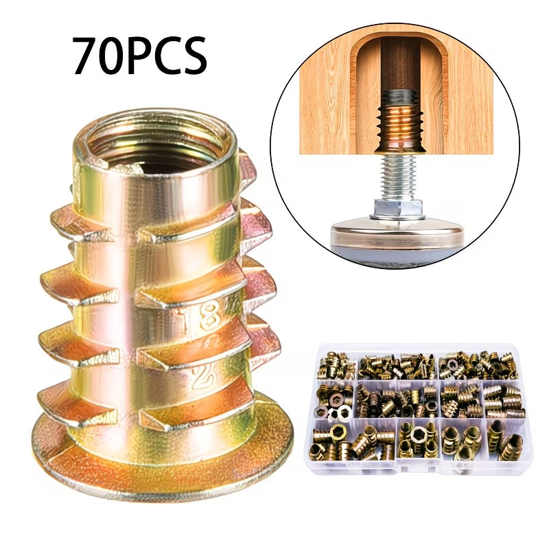 Kit de 70 piezas de tuercas de - Furniture Hardware Threaded Inserts reseña y precio