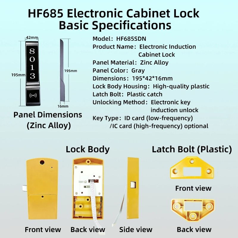 Cerradura Electrónica RFID HF6 - Cabinet Lock Key reseña y precio