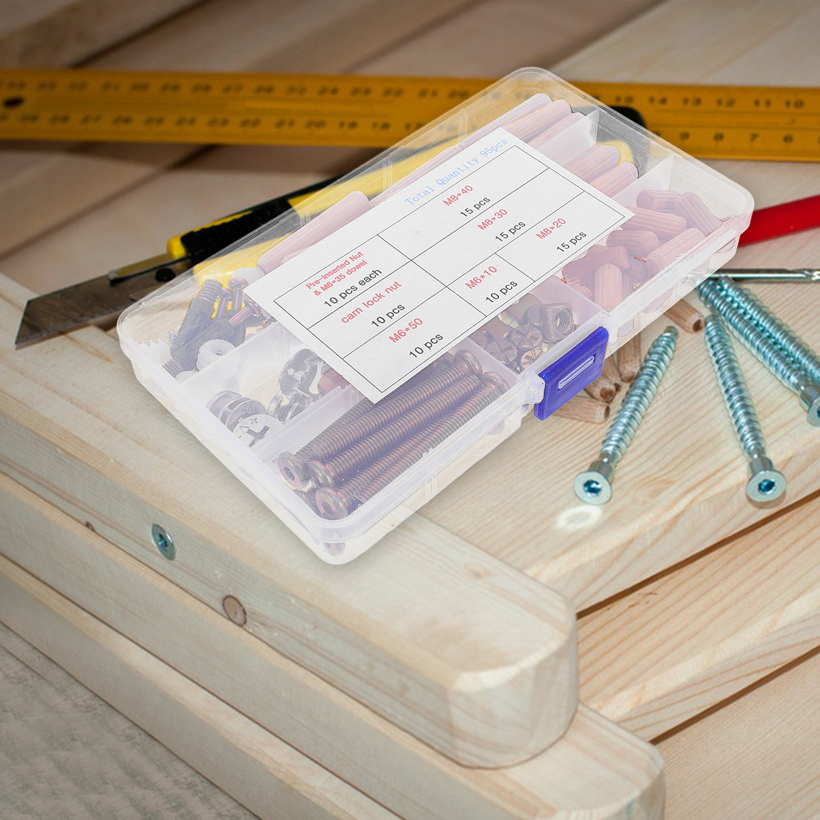 Juego de 95 piezas de herrajes - Furniture Hardware For Bed reseña y precio